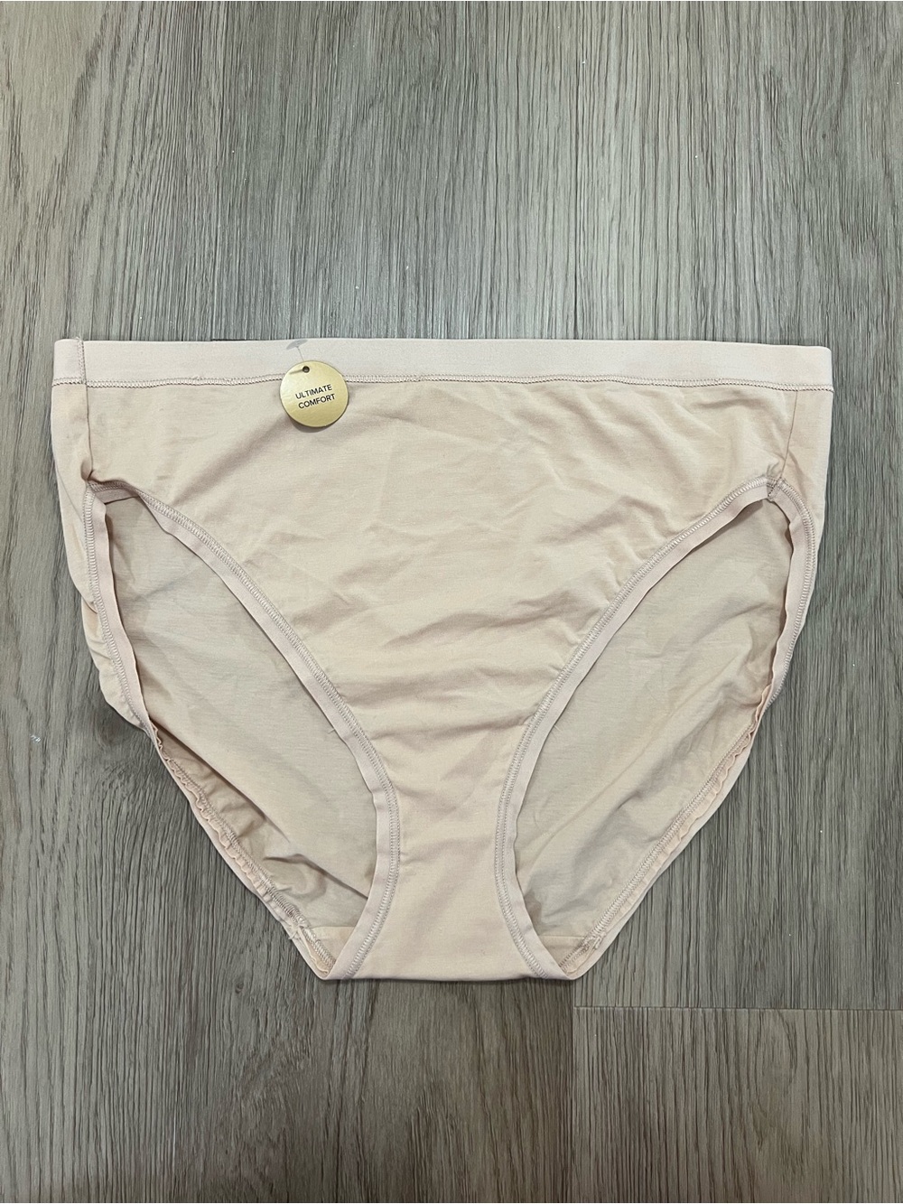 Wacoal Understated Cotton Hi-Cut Brief Panty Nude 8 XL NWT 879362